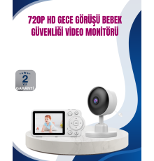 Bebek Monitörü Cry Detection ve HD Gece Görüş Destekli