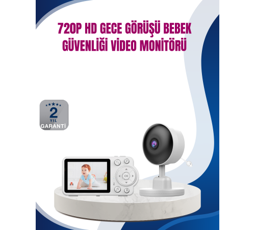 Bebek Monitörü Cry Detection ve HD Gece Görüş Destekli