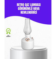 Retro Gaz Lambası Görünümlü Ledli Buhar Püskürtücü Aroma Difüzör