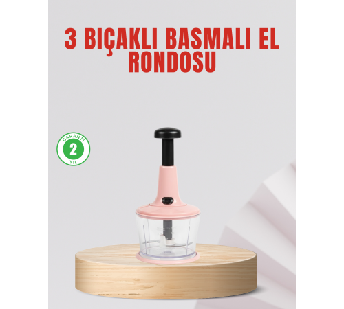 Manuel Mutfak Rondosu Keskin Bıçaklı Geniş Hazneli