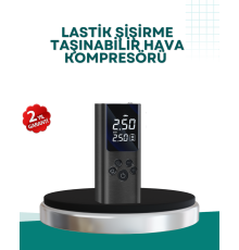 LED Işıklı Dijital Hava Pompası Araba Bisiklet Uyumlu