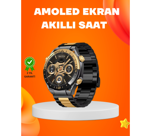 Amoled Akıllı Saat IP67 Su Geçirmez 3 Bileklikli Sağlık Takipli
