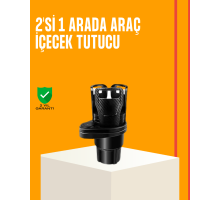 Oto Bardak Tutucu 360° Döner Çift Bölmeli Karbon Fiber Tasarım