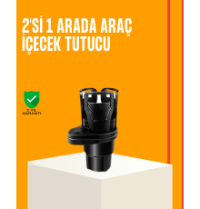 Oto Bardak Tutucu 360° Döner Çift Bölmeli Karbon Fiber Tasarım