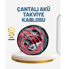 1200A Güçlü Akü Takviye Kablosu 2m Büyük Maşalı Acil Yardım