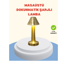 Şarjlı Masa Lambası 3 Işık Modu Kademesiz Karartma Metal Gövde