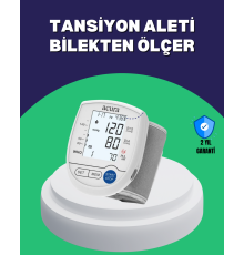 Şarjlı ve Pilli Bilek Tansiyon Ölçer Dijital Ekran Hafıza Kayıtlı