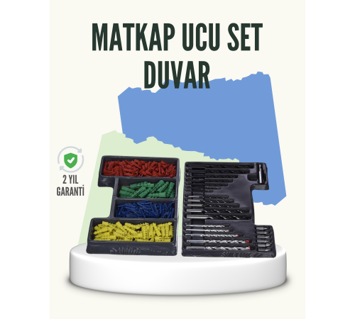 Matkap Ucu Seti 24 Parça Organizer Kutulu Ahşap Metal Beton Uyumlu