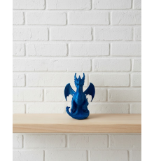 12 cm Mavi Ejderha Figürü Koleksiyonluk Dekoratif Biblo