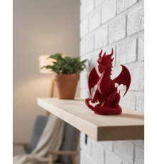 12 cm Kırmızı Ejderha Figürü Koleksiyonluk Dekoratif Biblo