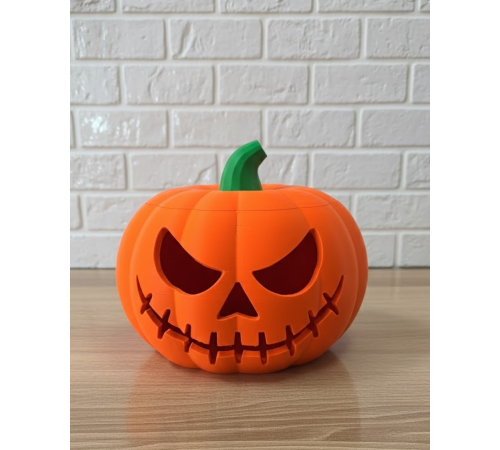 23×15 cm Korku Temalı Balkabağı Biblo Dekoratif Ev Ofis Süs Eşyası