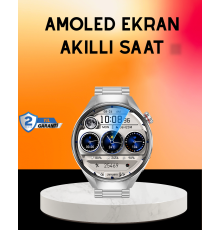 Akıllı Saat AMOLED Ekran Bluetooth Aramalı – Nabız, Uyku ve Spor Takipli
