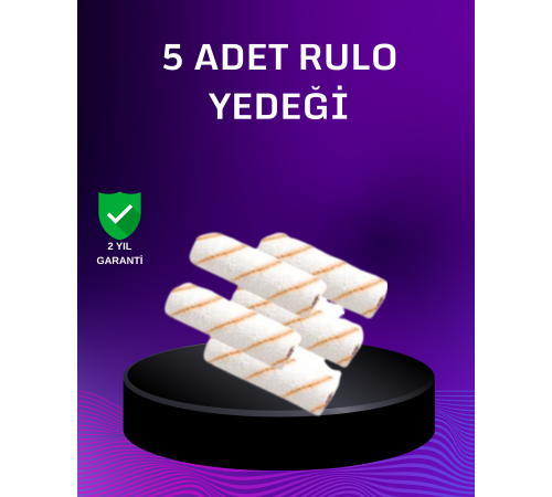 5’li Mini Rulo Boya Seti Duvar Tavan Emülsiyon Uygulama