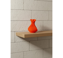 11 cm Turuncu Kalp Formlu Mini Vazo Estetik Dekoratif Obje