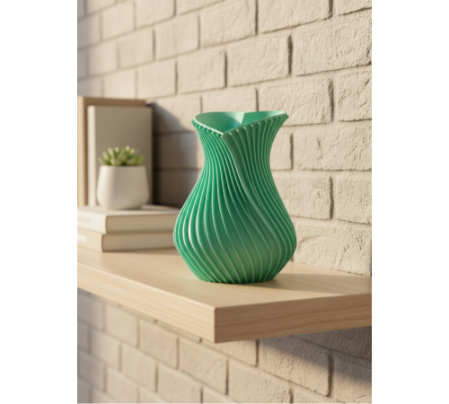 24 cm Turkuaz Kalp Formlu Büyük Boy Vazo Estetik Dekor Ürünü