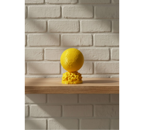 Mini FIFA Futbol Topu Biblo Sarı Renk 10cm Spor Temalı Dekor