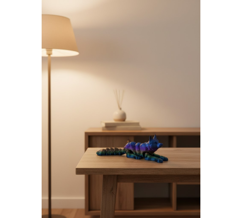 Rainbow hareketli kurt masa dekoru esnek eklem yapılı