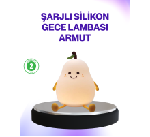 Şarjlı Armut Masa Lambası Renk Değiştiren LED Gece Işığı
