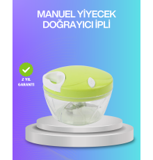 İpli Manuel Doğrayıcı Paslanmaz Çelik Bıçaklı