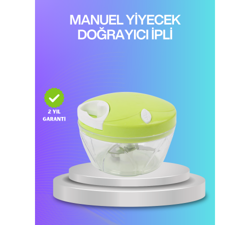 İpli Manuel Doğrayıcı Paslanmaz Çelik Bıçaklı