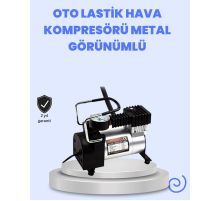 DC 12V Metal Hava Kompresörü Araç Lastik Şişirme 35L/Dk