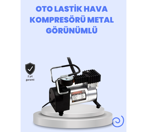 DC 12V Metal Hava Kompresörü Araç Lastik Şişirme 35L/Dk