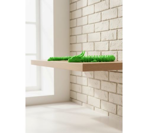 Yeşil Hareketli Ejderha Figürü Esnek Gövdeli Fantastik Dekor 60 cm