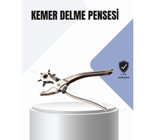 Kemer Delme Pensesi Çok Amaçlı 6 Farklı Delik Boyu Ayarlı Deri Delme Aleti
