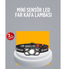 Şarj Edilebilir LED Far Hareket Sensörlü 5 Modlu Outdoor
