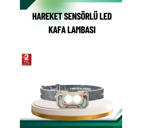 Şarjlı Wave Sensörlü LED Kafa Feneri Outdoor Kullanım