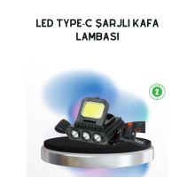 Şarjlı LED Kafa Lambası 800 Lumen COB XPE Ayarlanabilir Başlıklı