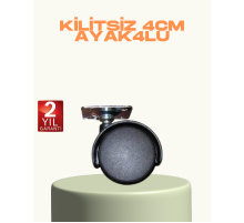 Kilitsiz Mini Tekerlek Ayak 4 cm 4’lü Set Kolay Montaj