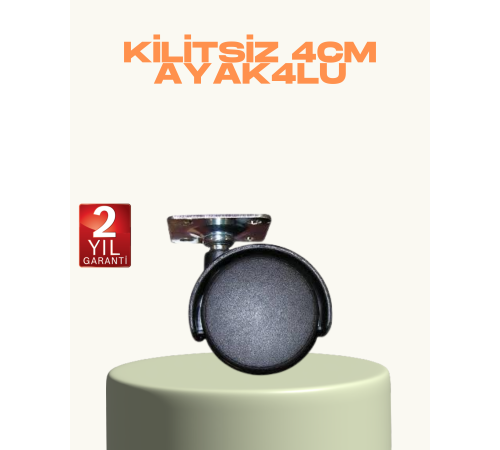 Kilitsiz Mini Tekerlek Ayak 4 cm 4’lü Set Kolay Montaj