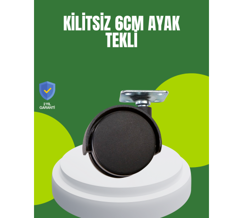 Kilitsiz 6 cm Tekerlek Ayak Tek Adet