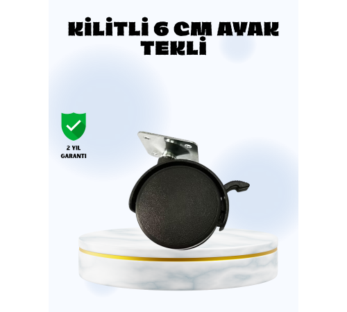 6 cm Kilitli Tekerlek Ayak Tek Adet