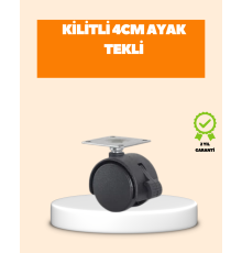 4 cm Kilit Mekanizmalı Mobilya Ayağı Tekli