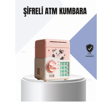 Pembe Elektronik Şifreli Otomatik Para Çeken ATM Kumbarası