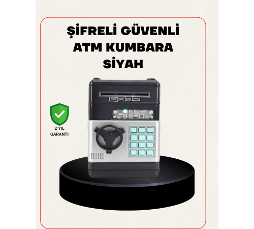 Para Kasası Görünümlü Elektronik Şifreli Kumbara