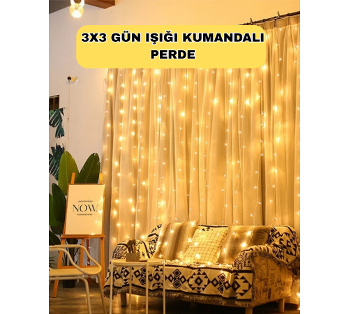 Zaman Ayarlı 8 Modlu Günışığı Perde Led Işık USB Çalışma