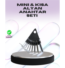 9 Parça Alyan Anahtar Seti Farklı Metrik Ölçü Pratik Taşıma