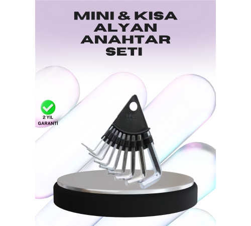 9 Parça Alyan Anahtar Seti Farklı Metrik Ölçü Pratik Taşıma