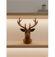 Dekoratif Kahverengi Geyik Biblo Salon ve Raf Dekoru