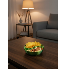 Dekoratif Yeşil Çerezlik Kase 4’lü Set 3x12 cm