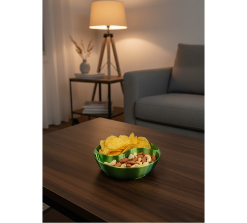 Dekoratif Yeşil Çerezlik Kase 4’lü Set 3x12 cm