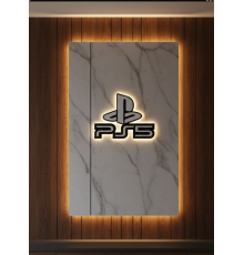 PS5 Logo Dekoratif Duvar Süsü Oyun Odası ve Salon Uyumu