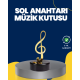 Altın Sol Anahtarı Müzik Kutusu Döner Mekanizmalı