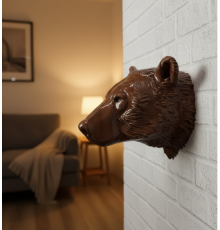 Dekoratif Ayı Duvar Heykeli Asılabilir Hediyelik 25x19 cm