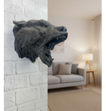 Siyah Ayı Figürü Duvar Dekoru Asılabilir Hediyelik Heykel 25x19 cm (Kopya)