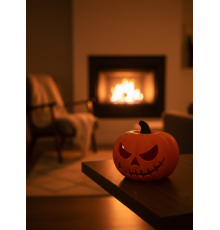 23×15 cm Korku Temalı Balkabağı Biblo Dekoratif Ev Ofis Süs Eşyası