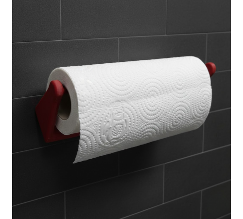 Dekoratif Kırmızı Kağıt Havlu Tutucu Duvar Askılı Model